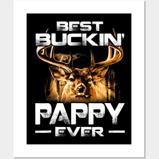 Best Buckin Pappy Ever Shirt Deer Hunting Bucking Father Posters and Art